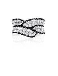 Bespoke black & white daimond ring